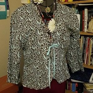 Brown and blue jacket